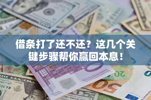 济南借条打了还不还？这几个关键步骤帮你赢回本息！
