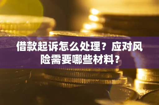 济南借款起诉怎么处理？应对风险需要哪些材料？