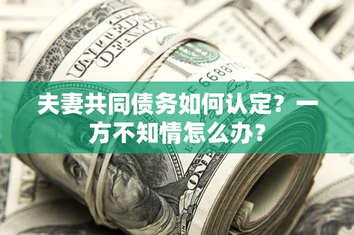 济南夫妻共同债务如何认定？一方不知情怎么办？